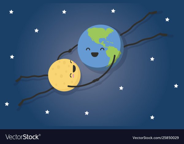 Вращение Луны вокруг земли для детей