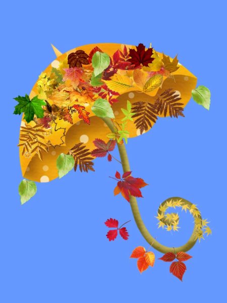 Объемная поделка осенний зонтик