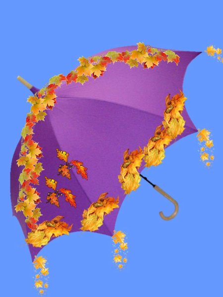 Зонт из листьев поделка