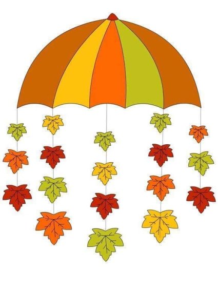 Осенние зонтики для украшения в детском саду