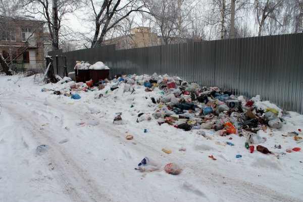 Мусорка зимой