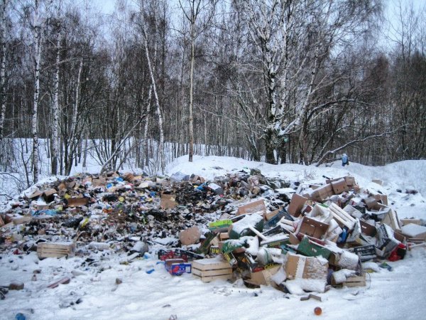 Несанкционированные свалки ТБО зима