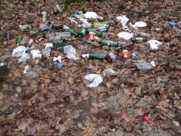 Мусор валяется на земле