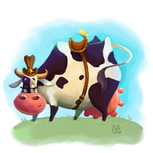 Корова с седлом