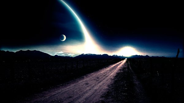 Ночь Луна дорога