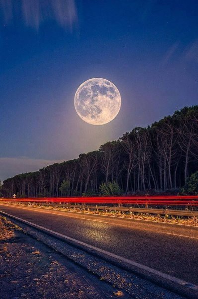 Луна над дорогой