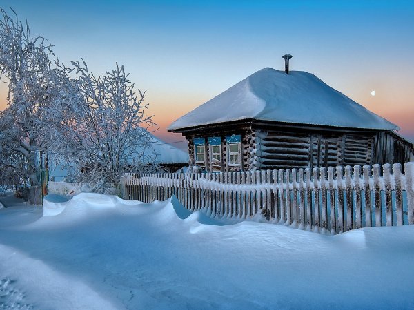 Тульская деревня зимой