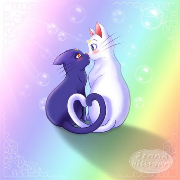 Сейлормун Луна и Артемис коты