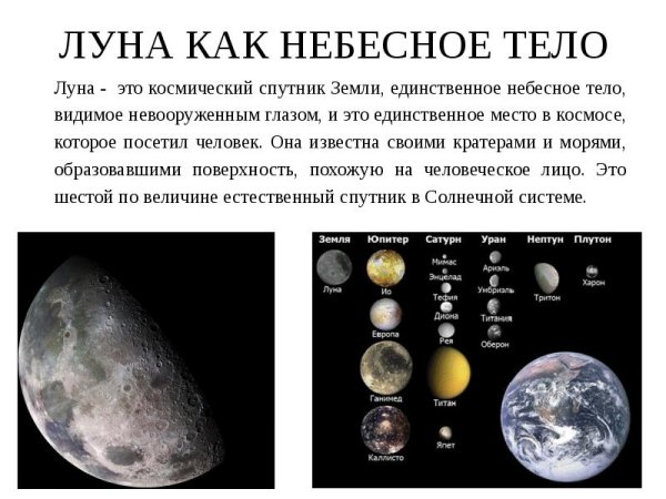 Луна космическое тело