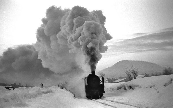 Паровоз с дымом