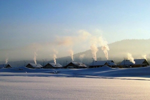 Дым столбом зимой
