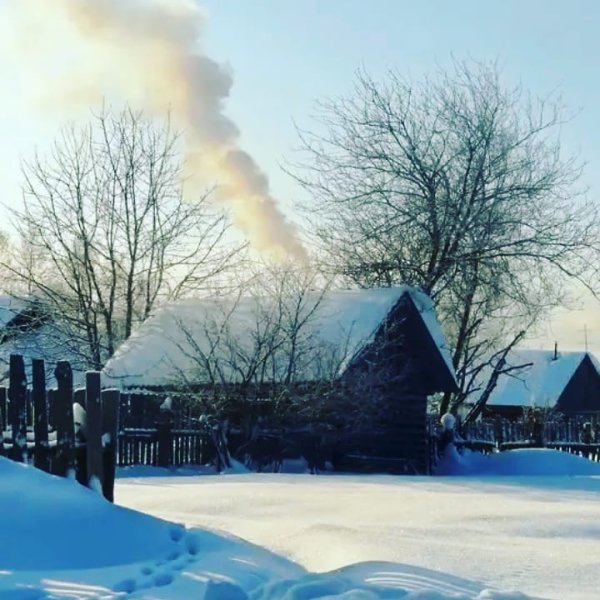 Российская деревня зимой
