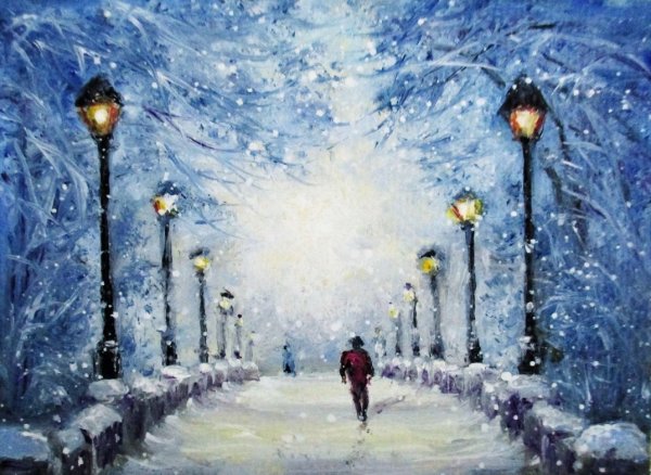 Снег идет Свиридов иллюстрация