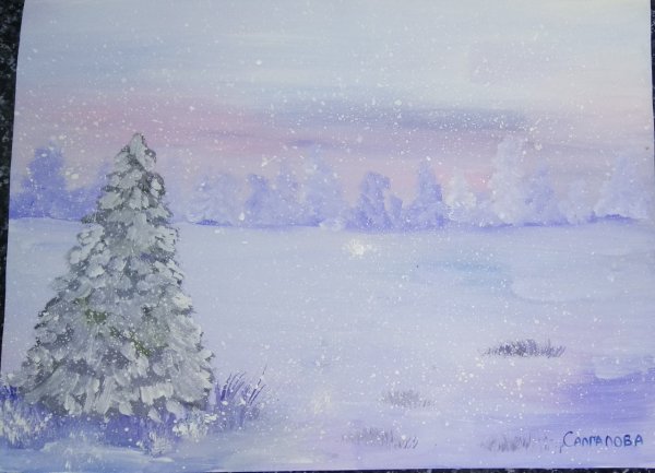 Свиридов снег идет рисунок