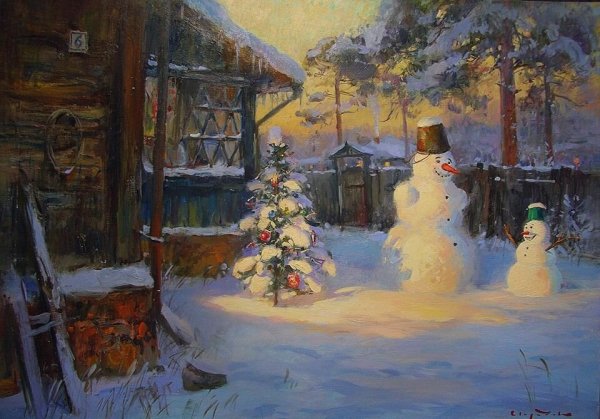 Свиридов Сергей художник зима