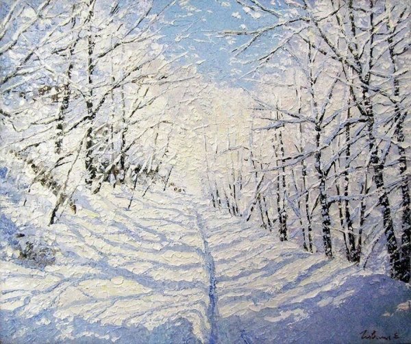 Гавлин Евгений художник , зима