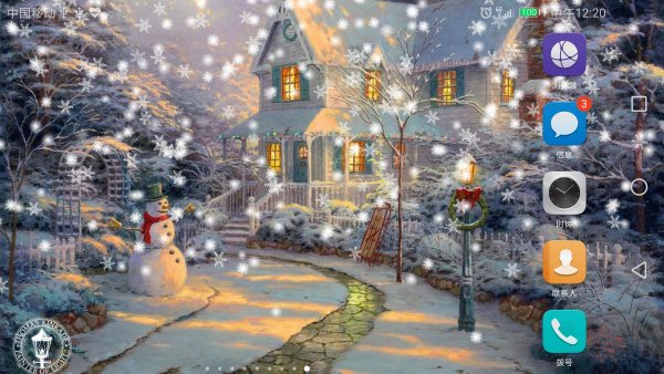 Живые обои снегопад