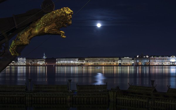 Питер Нева Лев ночь