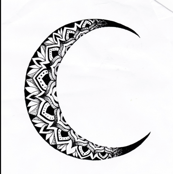 Тату месяц эскизы