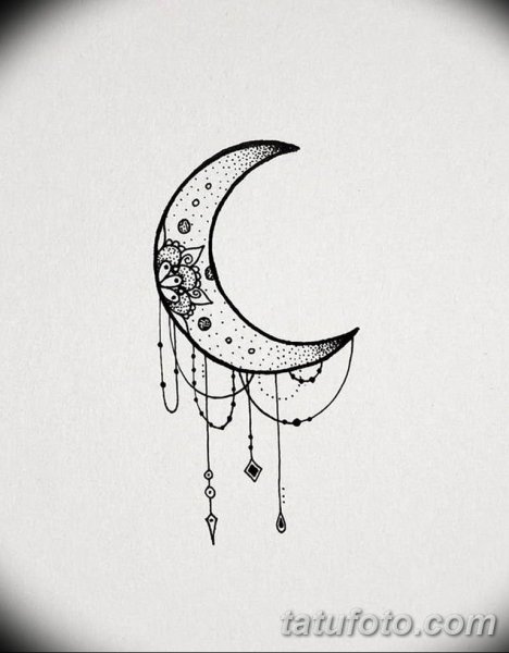 Тату полумесяц