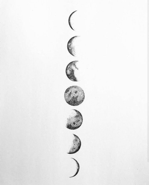 Цикл Луны тату