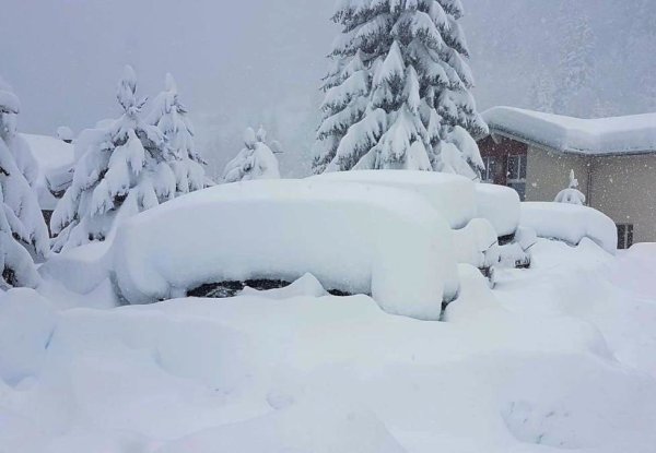 Сугробы намело