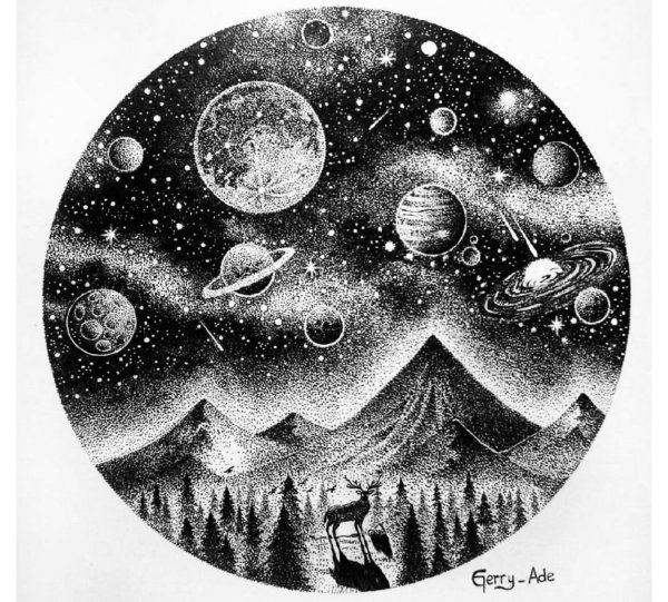 Космос эскиз
