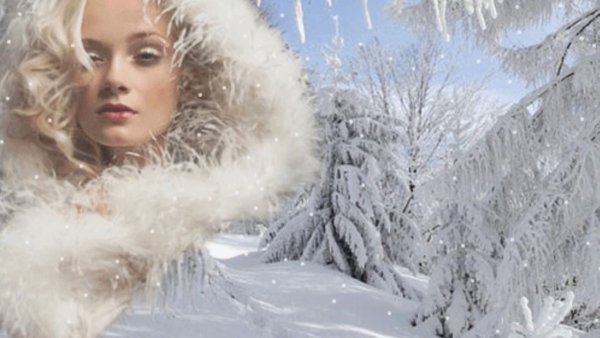 Женщина в метель