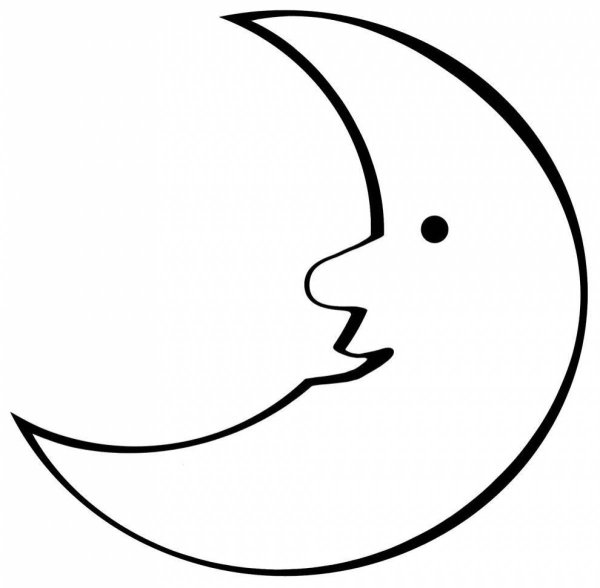 Луна раскраска