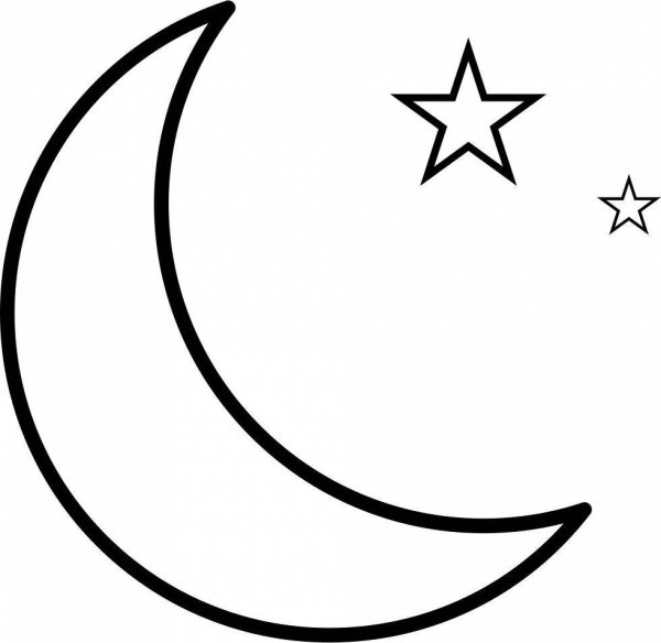 Полумесяц раскраска
