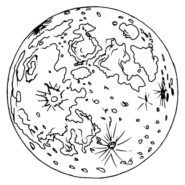 Планета Меркурий раскраска для детей