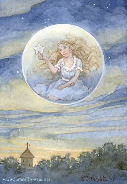 Девочка Луна иллюстрация