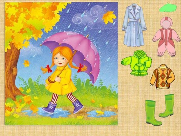 Одежда для осени картинки для детей