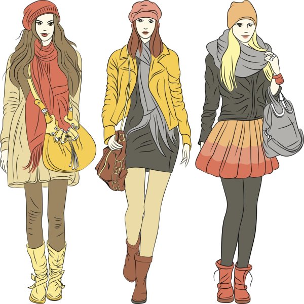 Эскизы зимней одежды