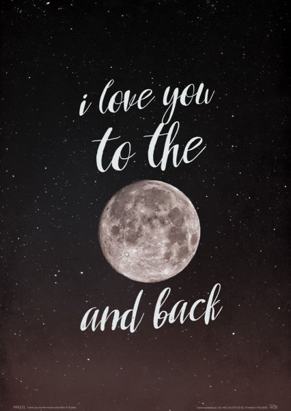 Love you to the Moon and back надпись