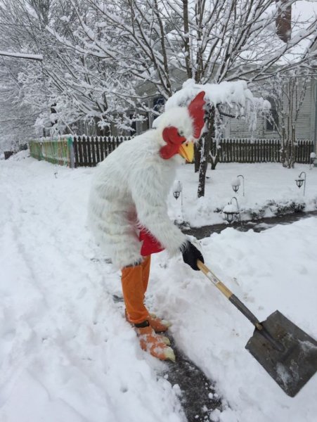 Уборка снега юмор