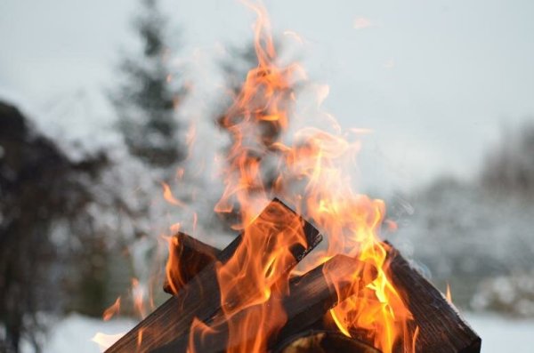 Костёр зимний Эстетика