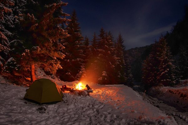 Зимний поход с палаткой