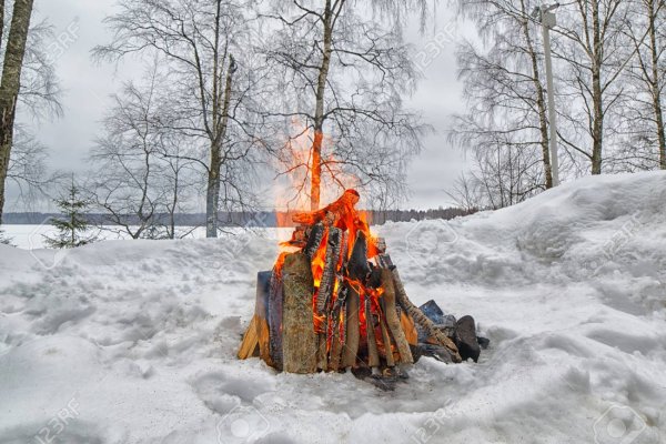 Шашлык костер зима