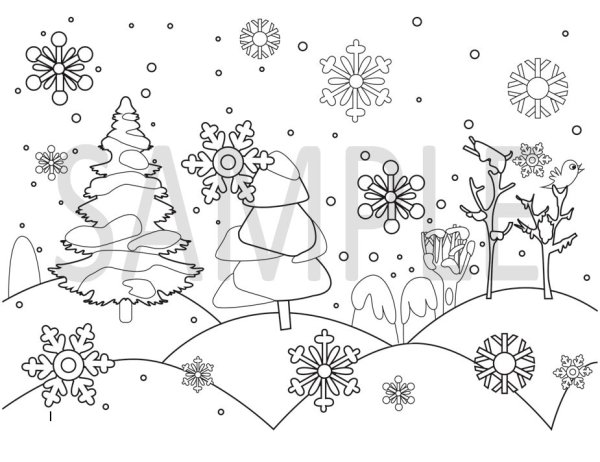 Снегопад раскраска для детей