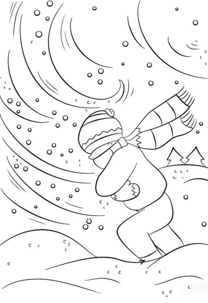 Метель раскраска