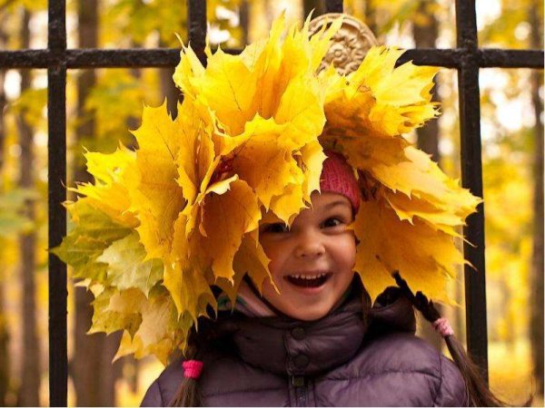 Венок из желтых листьев