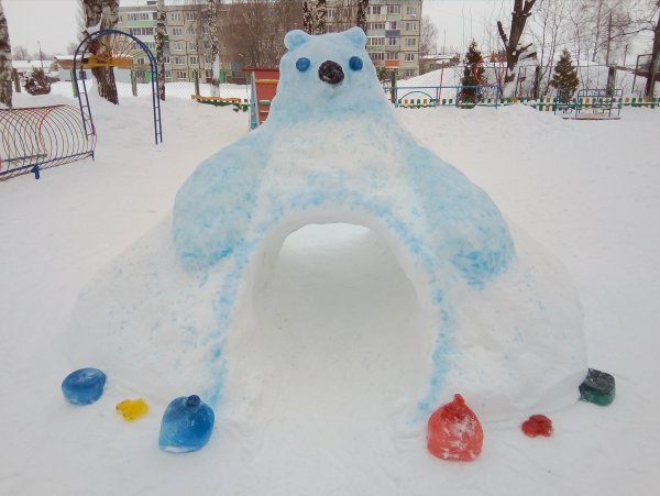 Детские зимние поделки из снега - пироги из снега | МОРЕ творческих идей для детей