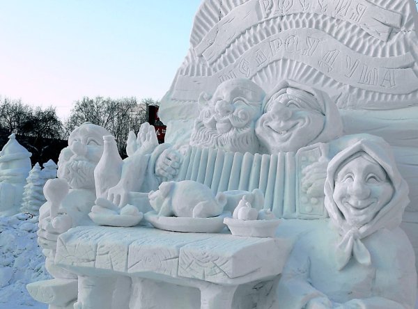 Таганай снежные скульптуры