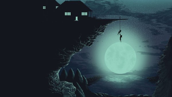 Лунный пейзаж арт