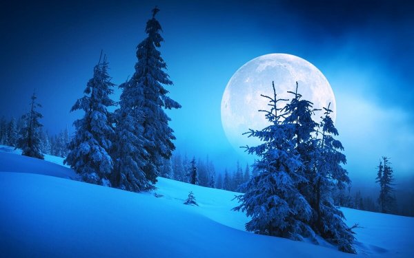 Луна зимой