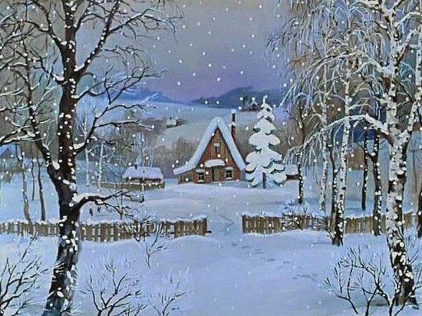 Деревня Простоквашино зима