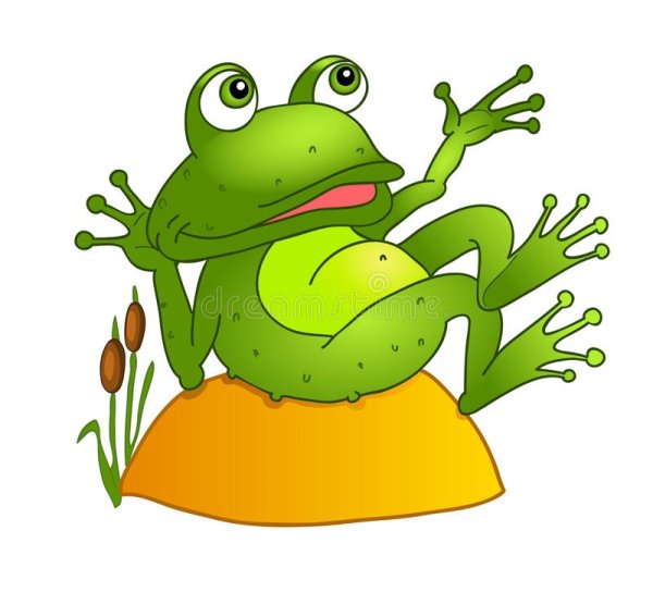 Лягушка на кочке для детей