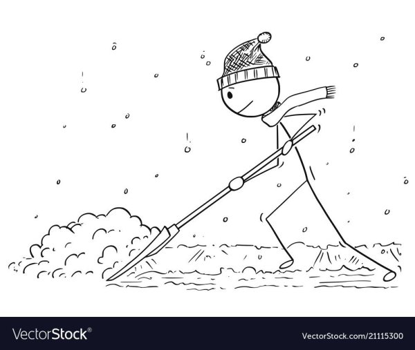 Раскраска уборка снега для детей