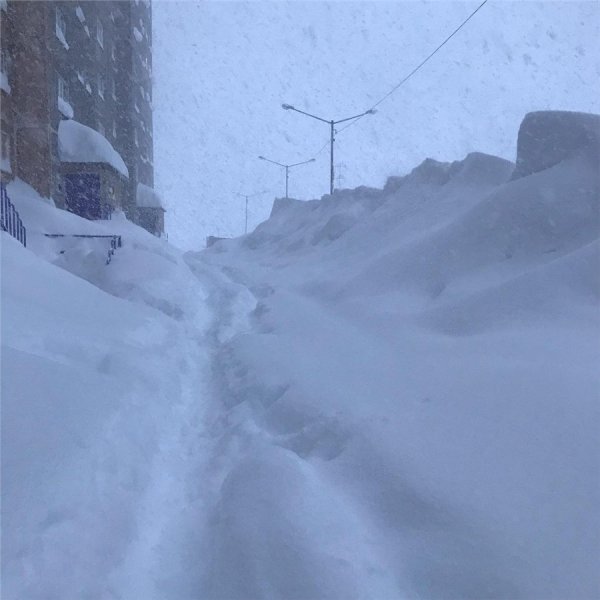 Норильск завалило снегом 2020